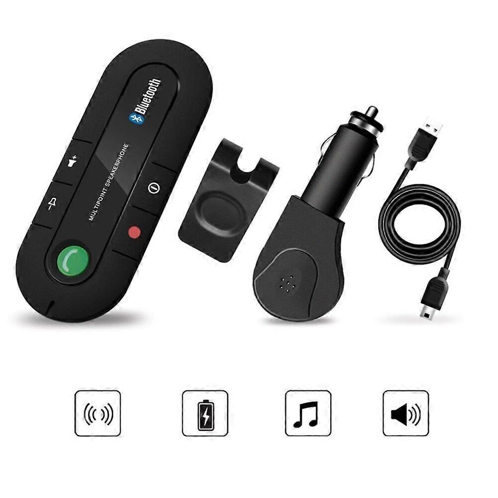 Difuzor multipunct 4.1 + EDR Wireless Bluetooth compatibil Handsfree Car Kit MP3 Music Player pentru iPhone Android