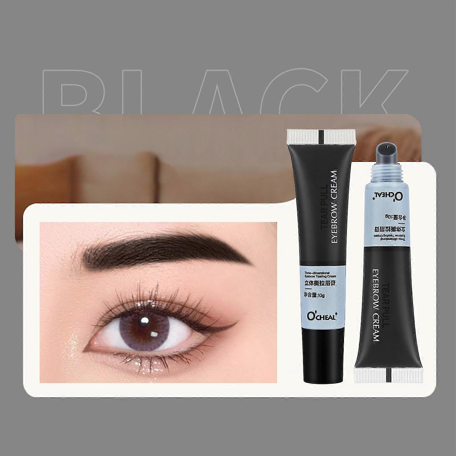 Tattoo Brow Peel Off Teinture des sourcils, Crème pour sourcils Pull, Teinture pour sourcils couleur semi-permanente, Teinte des sourcils imperméable à l’eau avec tenue ultra-longue