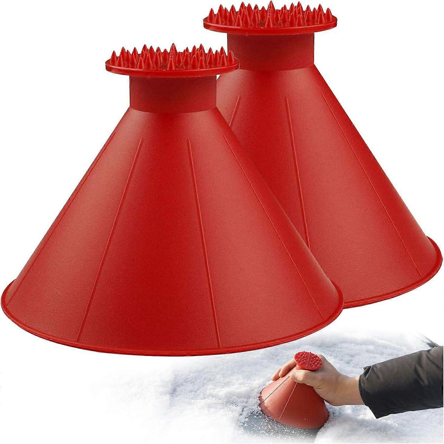 Magical Ice Scrapers for Car Windshield, 2 Pack Cone Magic Car Ice Scraper