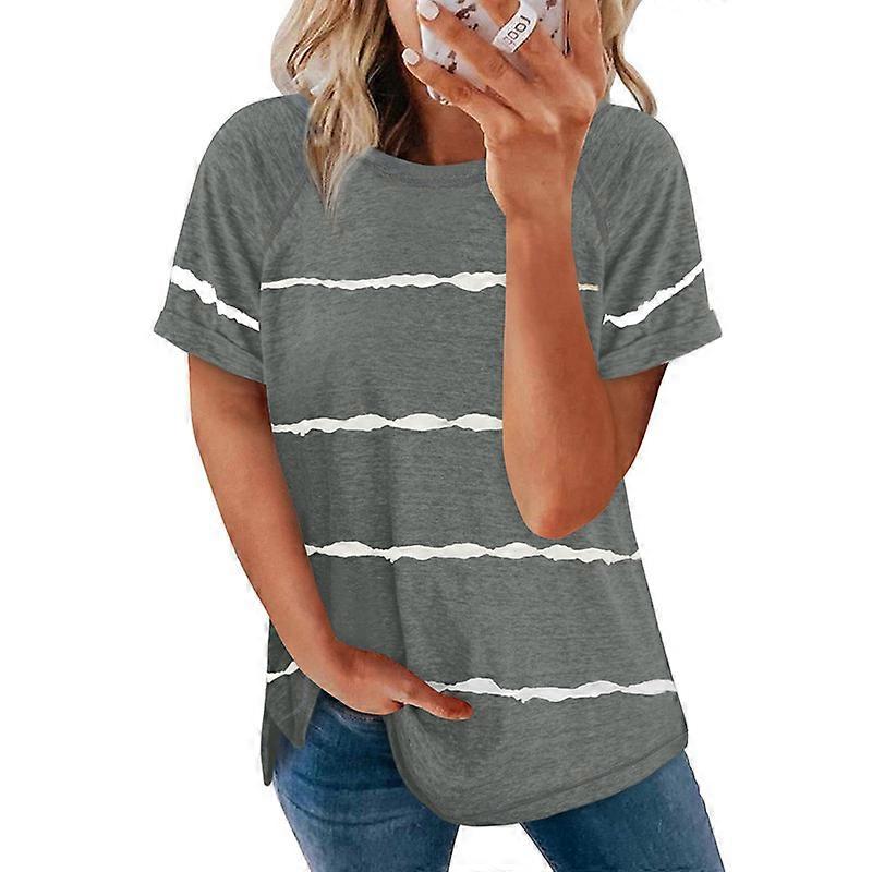 Dámské proužky Pattern Short Sleeve Top