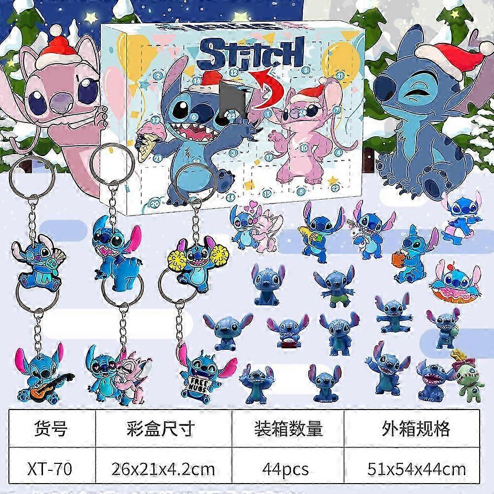 Christmas Advent Calendar  Christmas Stitch blind box variety of cartoon elves Super Mario party toy ornaments hole musicchrui1832