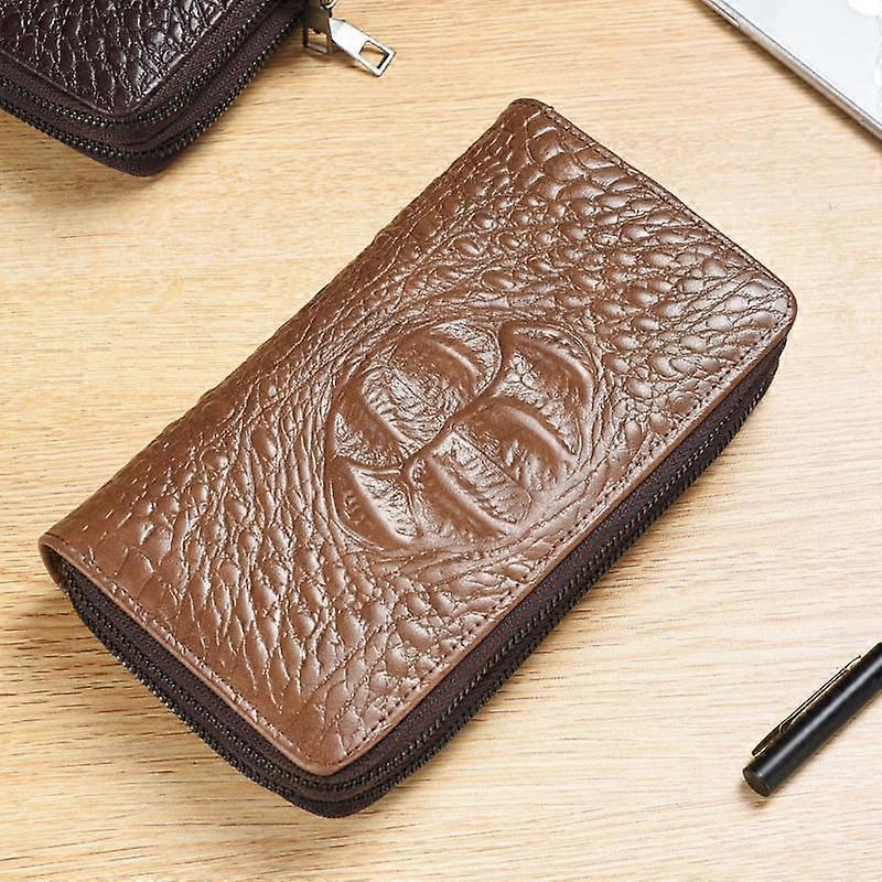 Crocodile Pattern Wallet Men Clutch Bag Large Capacity Wallets Cell Phone