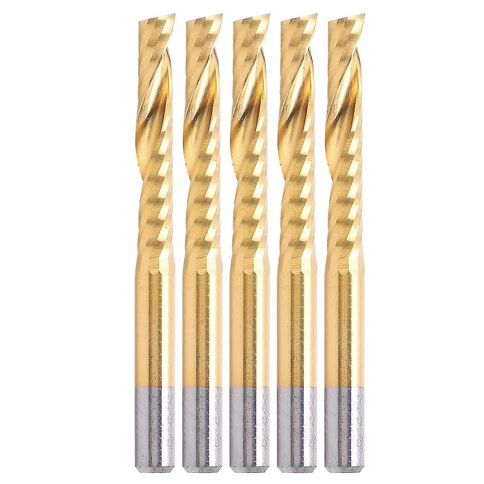 5pcs Spiral Router Bits Milling Cutter CNC End Mill Set for Aluminum Cutting 4 X 25 X 45mm