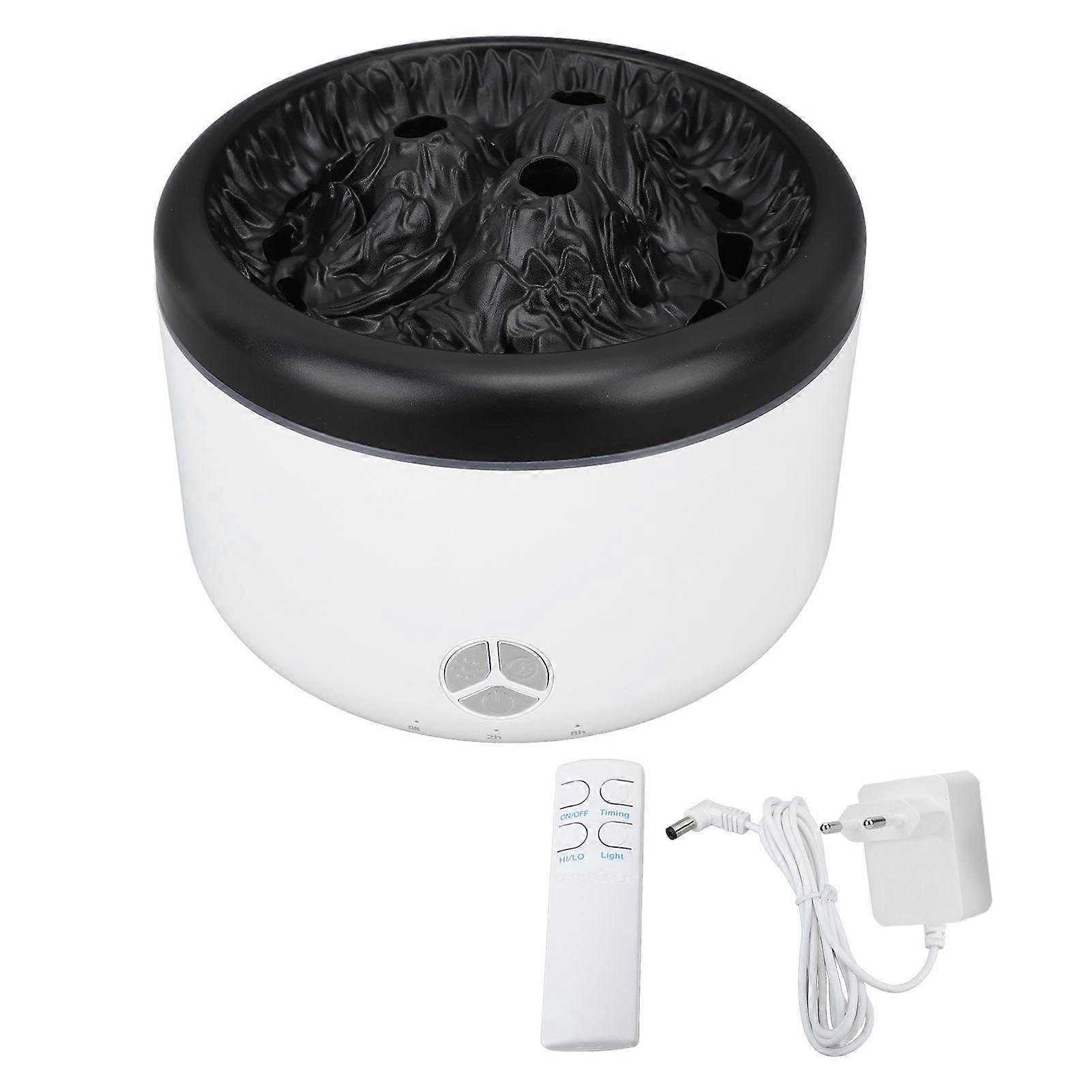 Flame Essential Oil Diffuser 500ml Aroma Diffuser Aromatherapy Diffuser Mist Humidifier with Remote Control for Home Office 100240V White EU Plug