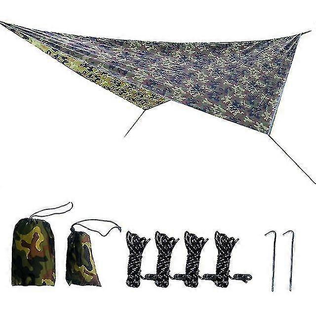 360x290cm Rhombus Waterproof Tarp Tent Shade Outdoor Camping Hammock Rain Fly Uv Garden Awning Canopy Sunshade Ultralight 360x290cm