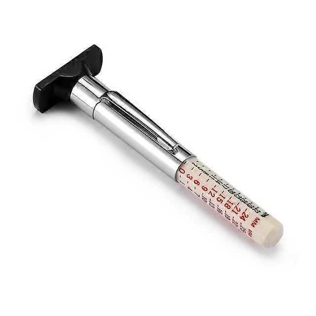 Car Tyre Measuring Pen Color Coded Universal Tyre Tread Depth Measuring Tool Cylindrical 25mm Depth Gauge