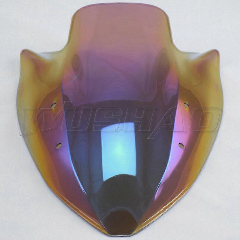 Motorcycle Double Bubble Windshield WindScreen Screen For 2003 2004 2005 2006 Kawasaki Z1000 Z 1000 Black Iridium Clear
