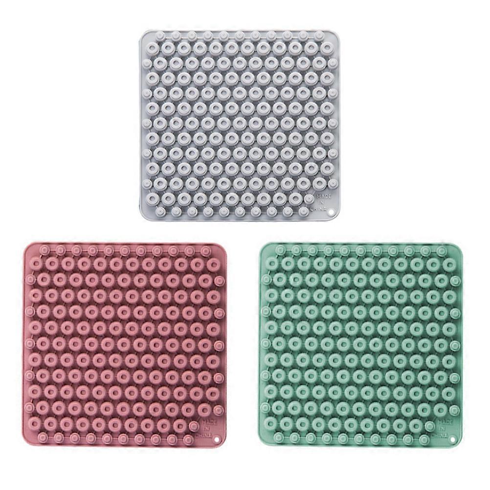 3pcs Silicone Protective Pot Holder Mat Placemat Heat Insulation Table Mat