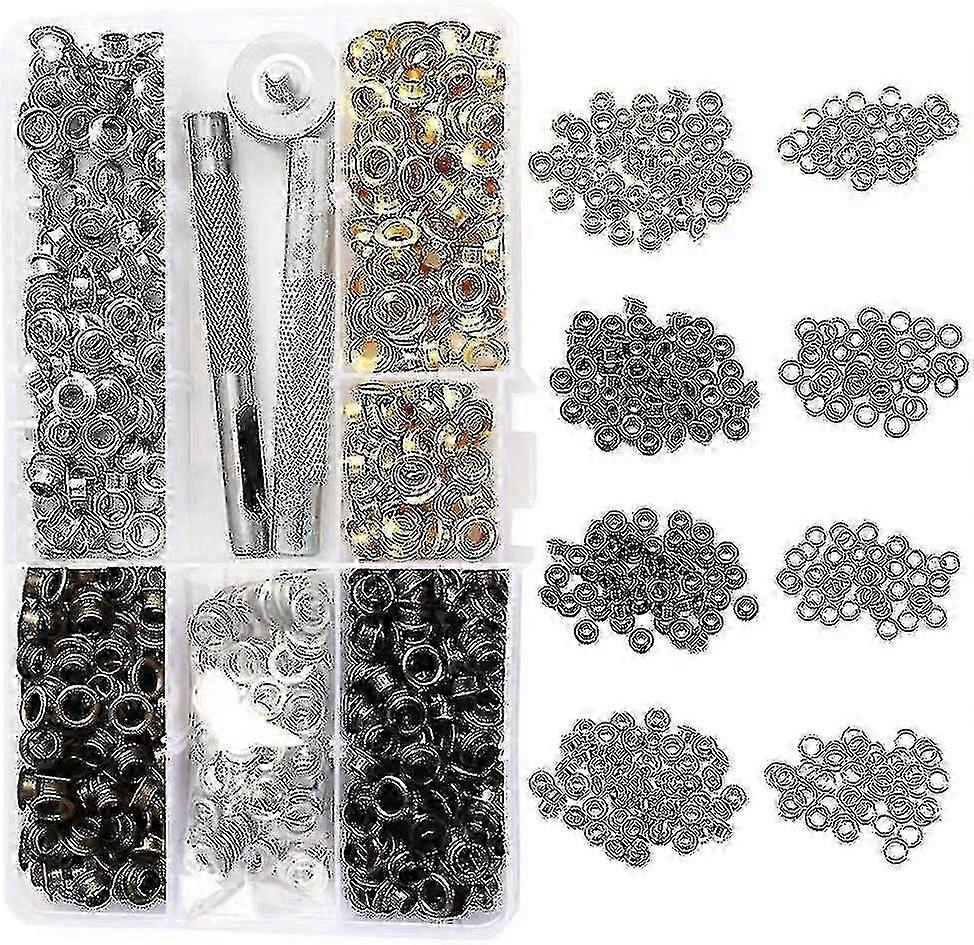 400buc Eyelets 5mm Eyelet Clește Set cu storage Box Tool Eyelet Set