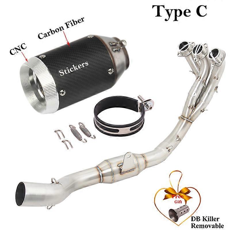 DB Killer - Système Escape complet pour moto, tube d'enlacement latéral en carbone pour Yamaha MT-09, MT09, FZ-09, 2021, 2022, 2023
