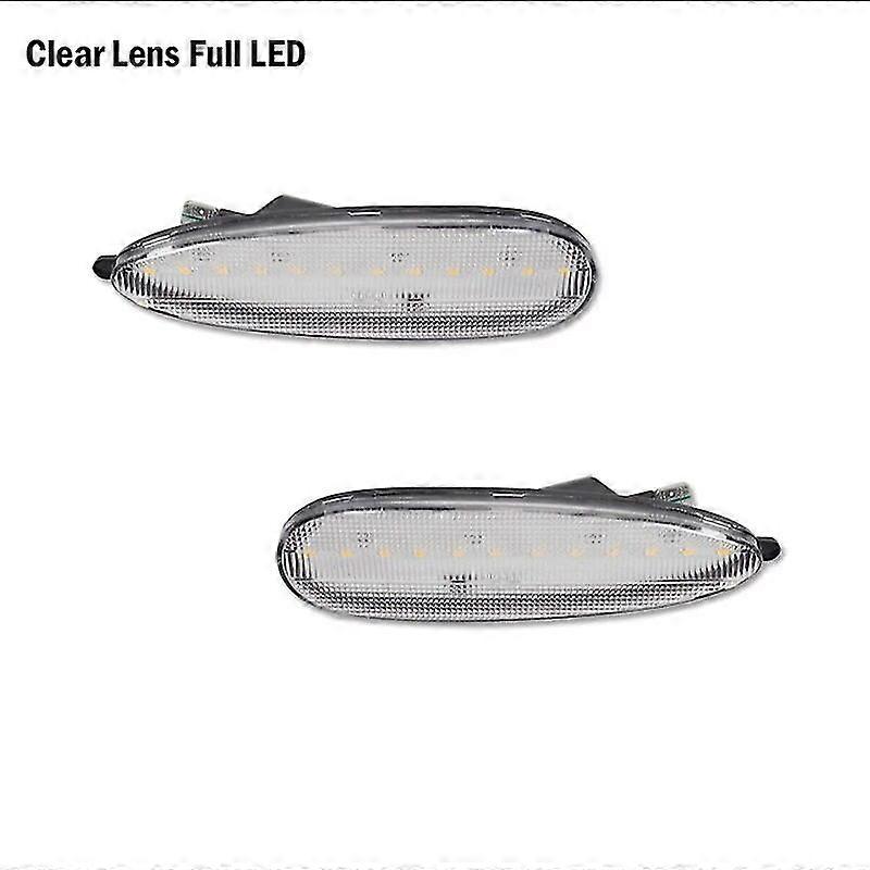 Gtinthebox Smoked / Clear Lens Amber LED Car Front Bumper Fender Lights For 2004-2006 Pontiac GTO Side Marker Turn Signal Lights
