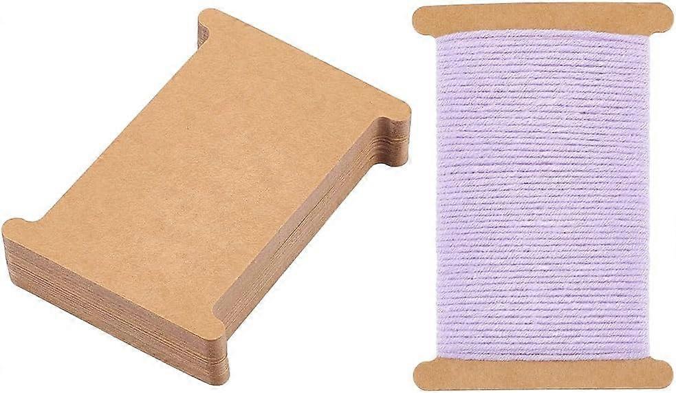 50pcs Ribbon Storage Organizer Cardboard Ribbon Spools Embroidery Floss Bibbon for Thread Holder Empty Yarn Bobbin for Cotton Thread Cross Stitch Craf