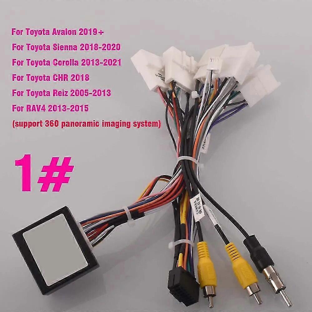 Car 16-pin Android Wire Harness Power Cable Adapter For Toyota Corolla Camry RAV4 Reiz CHR With Canbus for Lexus ES300