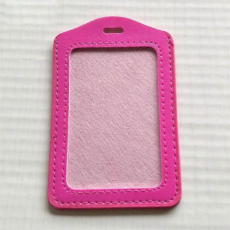 Luxury quality 616 PU Leather material card sleeve sets ID Badge Case Clear Bank Credit Card Badge Holder School student office