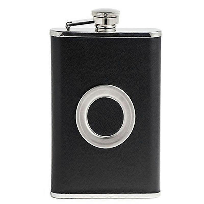 1 Set Hip Flask High Hardness Rust-proof Stainless Steel 8oz Miniature Whiskey Flask Set for Home