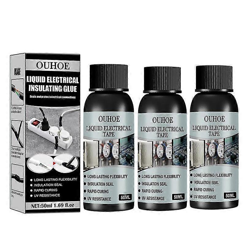 3pcs Waterproof Liquid Insulation Tape Paste Electronic Sealant Insulating Anti Uv Fast