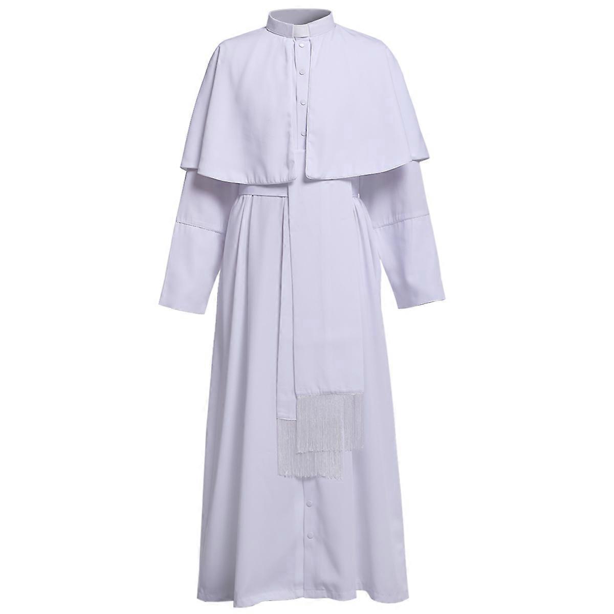 FIESTAS GUIRCA Priester-Kostüm – Schwarze Soutane Für Erwachsene, Inkl. Kleinem Stoffkreuz