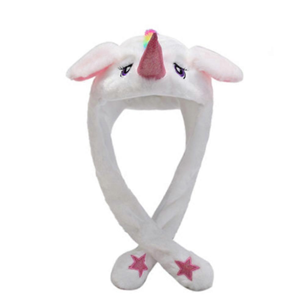 Rabbit Hat Ear Moving Jumping Hat Plush Hat Cap LED Cosplay Christmas Party