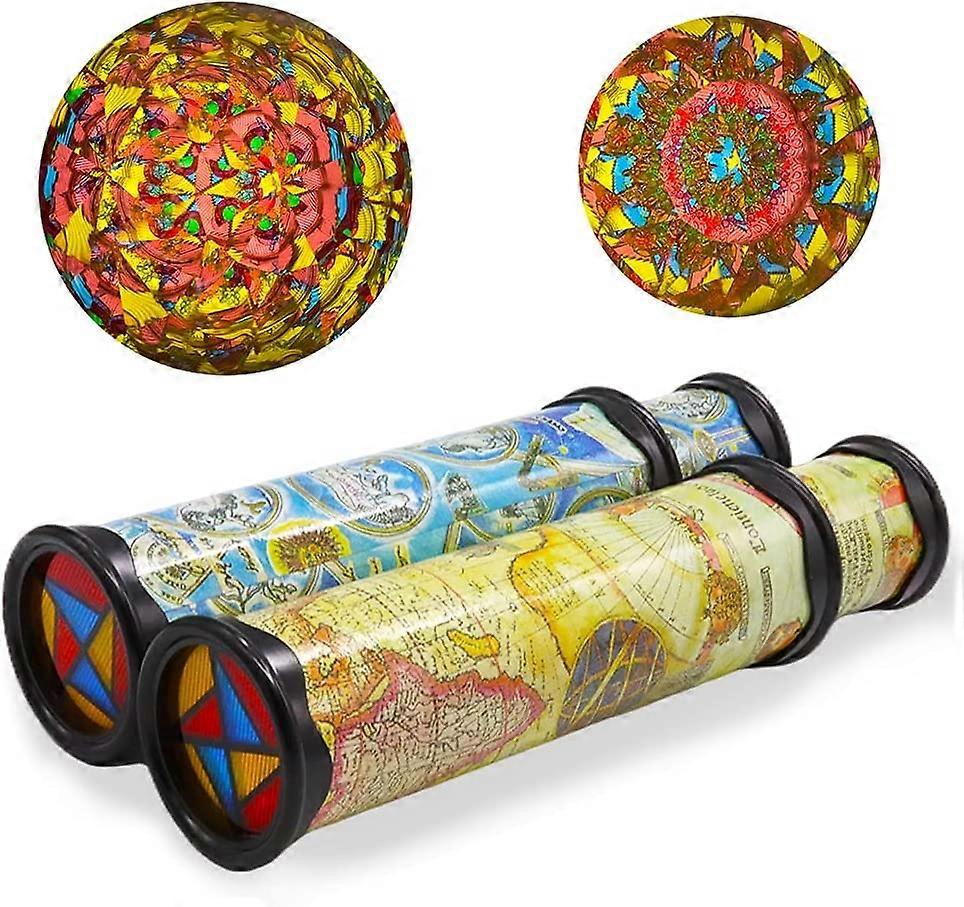2 pieces of magic kaleidoscope old world classic toy, retractable long (random color)