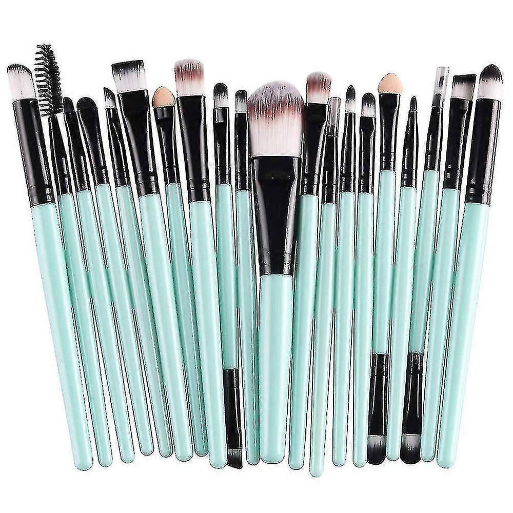 20 Pcs Makeup Brush Set Tools Make-up Toiletry Kit Wool Make Up Brush Set (black)