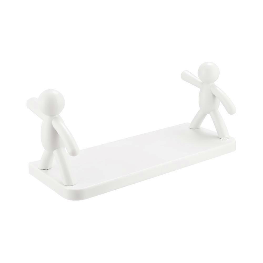 1pc Cute Self Adhesive Plastic Bathroom Wall Shelf