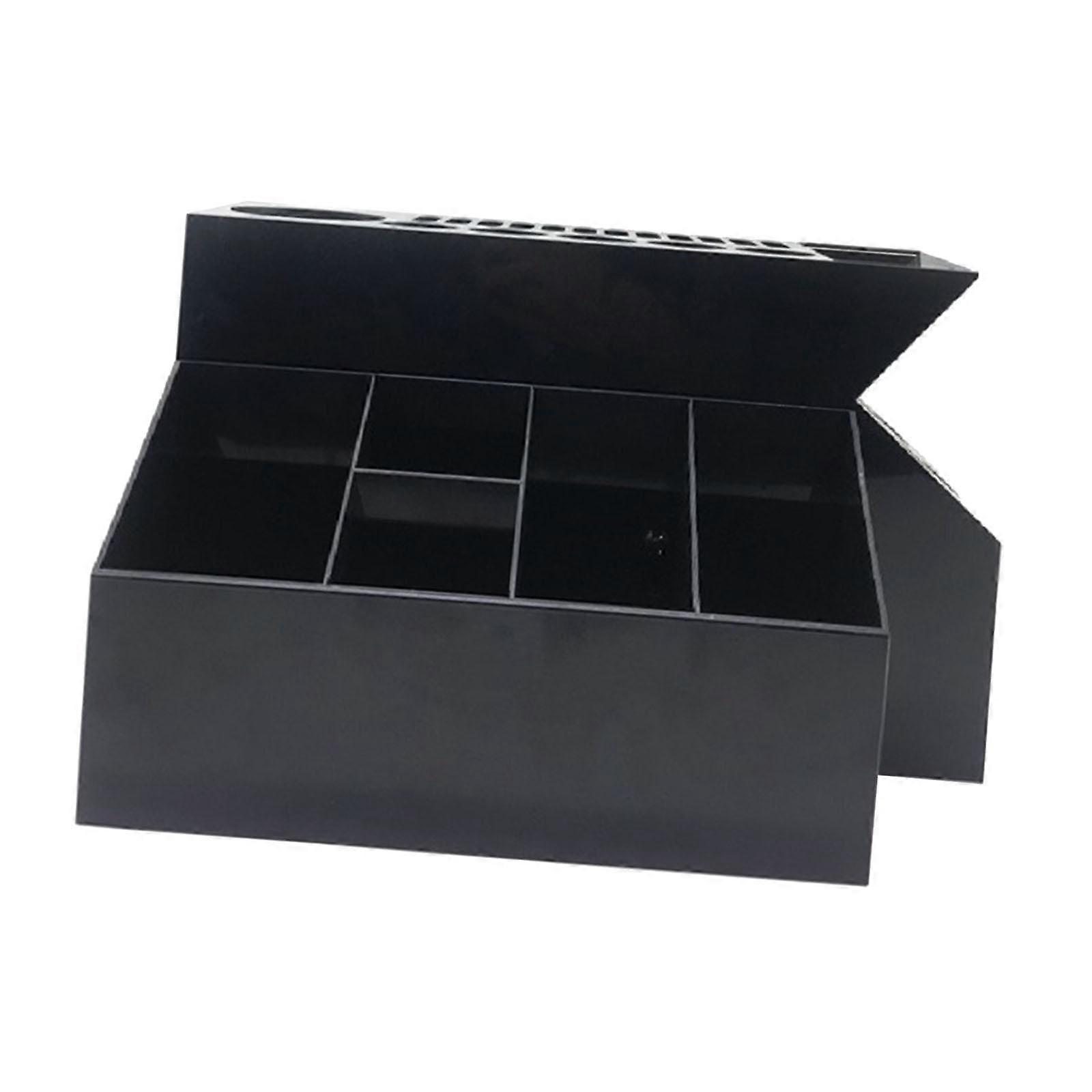 Scissors Combs Clips Holder Barber Shop Scissors Organizer Stand for Brushes black