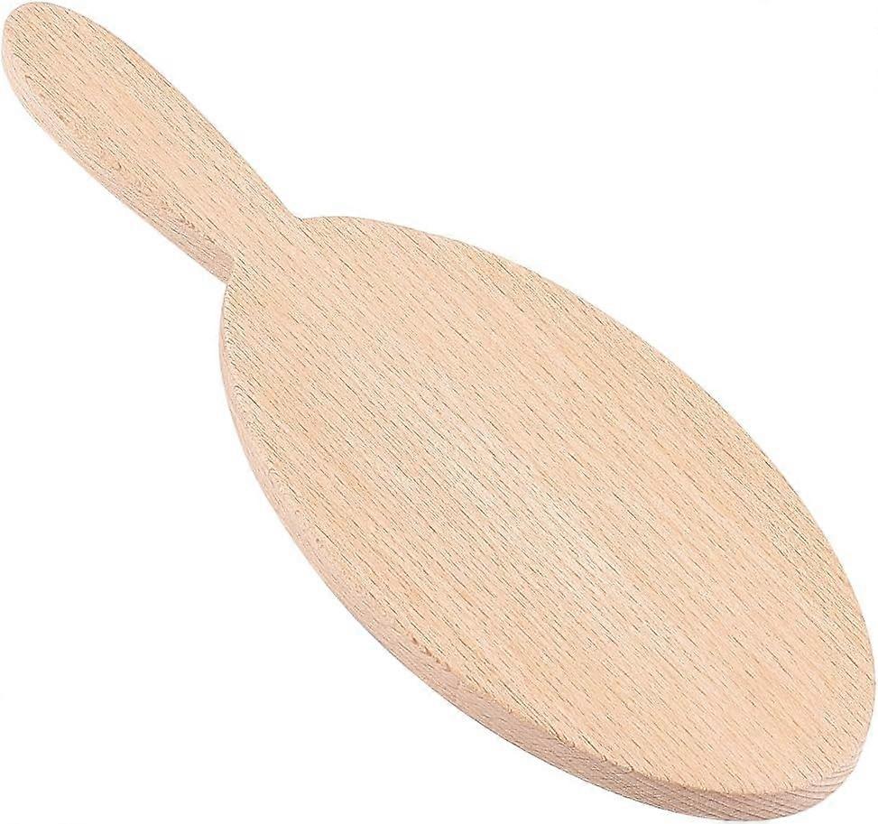 7x3.1 Inch Handmade Wooden Clay Cup Paddle Elliptic Wooden Sculpture Pad Unfinished Wood Paddle Clay Paddle Pottery Tools for DIY Art Craft Shape Clay