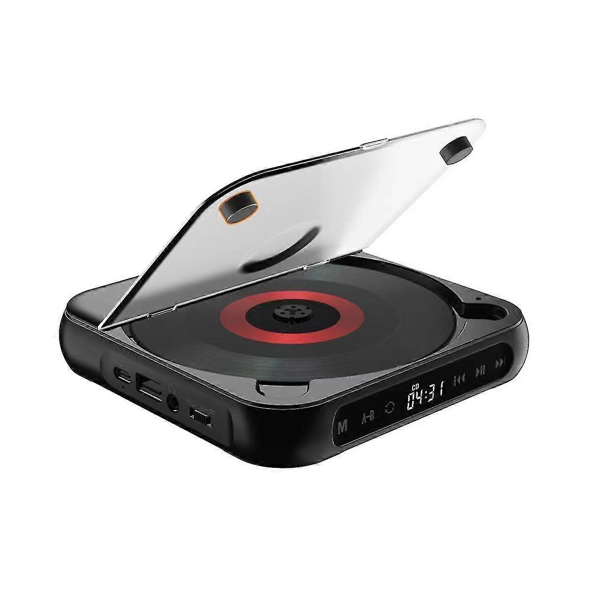 Portable Cd Player Bluetooth Speaker,led Screen, Stereo Player, Wall Mountable Cd Music Player With