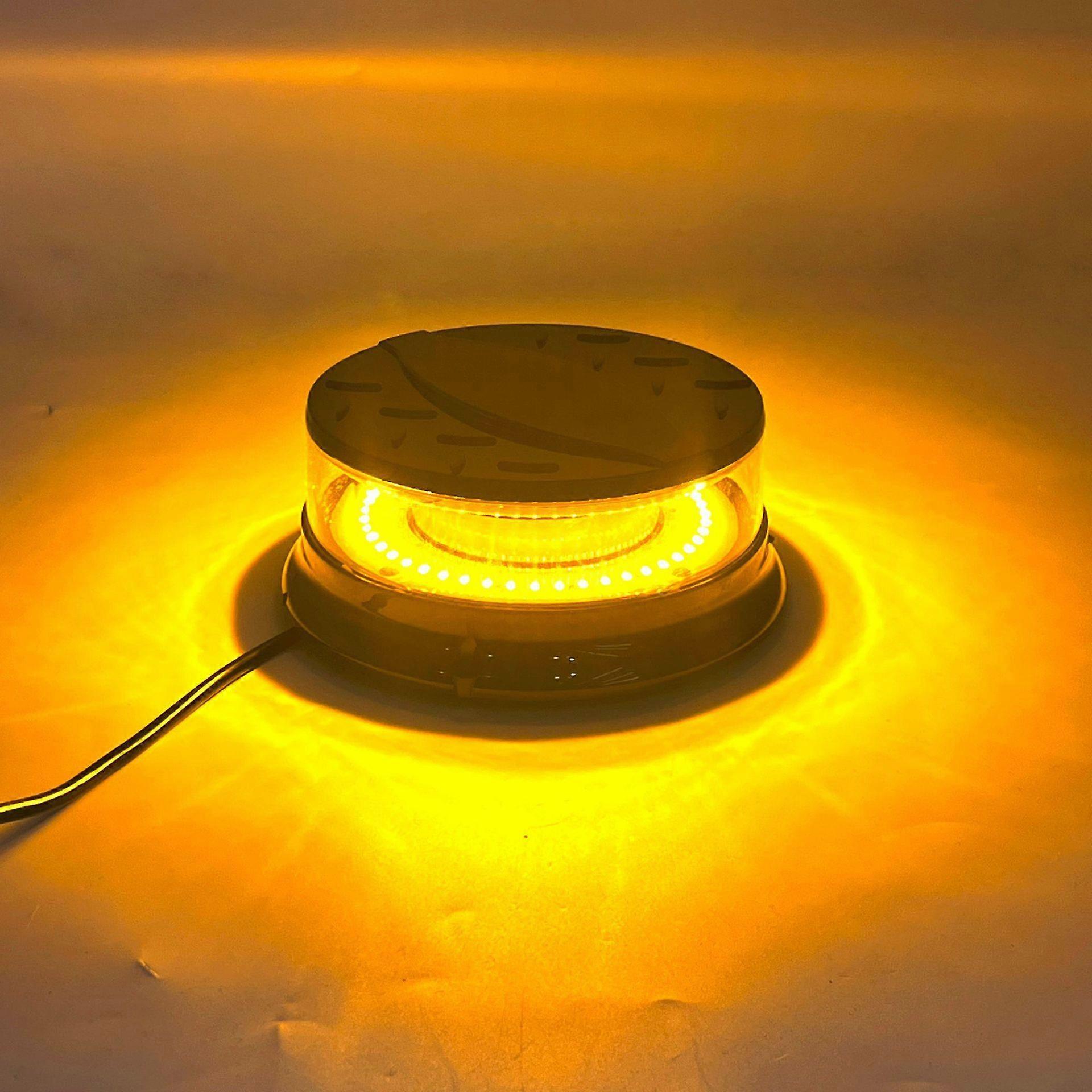 Gyrophare LED Orange 12V/24V 10 Modes – IP67 Étanche, Homologué Véhicules Agricoles & Camions