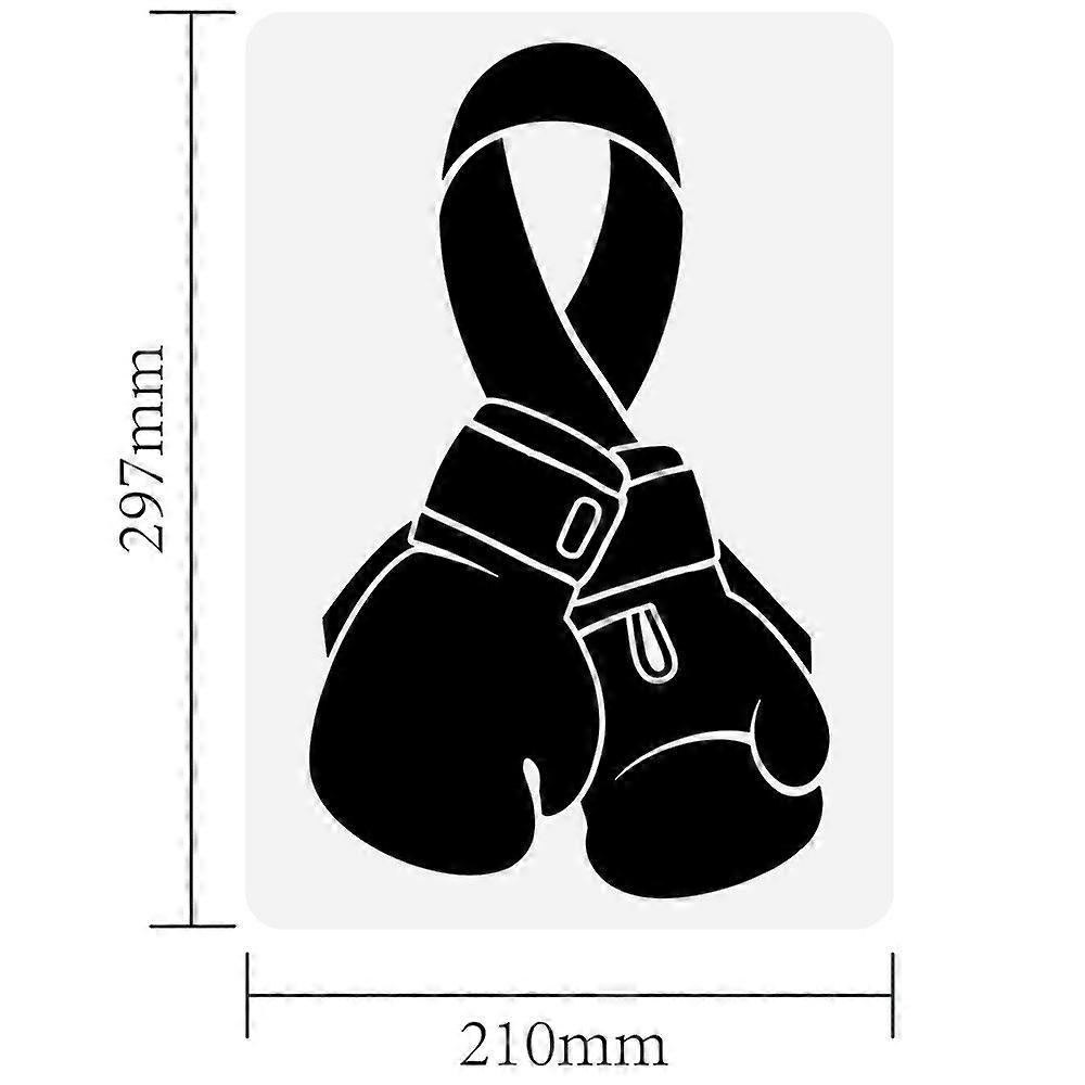 Red Ribbon Gloves Painting Stencil 8.3x11.7inch Gloves Drawing Template Breast Cancer Prevention Decoration Stencil Anticancer Pattern Stencil for Pai