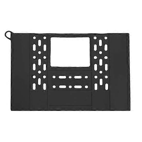 Drain Mat Foldable Silicone Sink Cover Space-Saving Heat-Resistant Makeup Organizer Mat for Home Bathroom