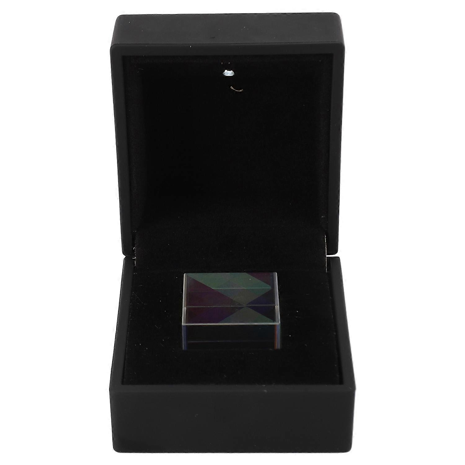 Prism Cube K9 Optical Glass Colorful Dispersion Prism for Photography Props Desktop Decoration 25mm 