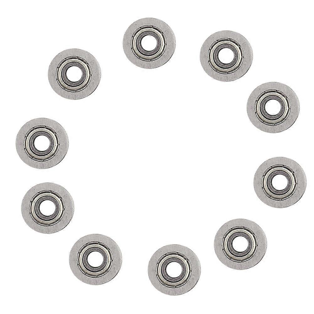 10pcs U624ZZ U Groove Ball Bearing Guide Pulley For Rail Track Linear Motion System 4*13*7mm
