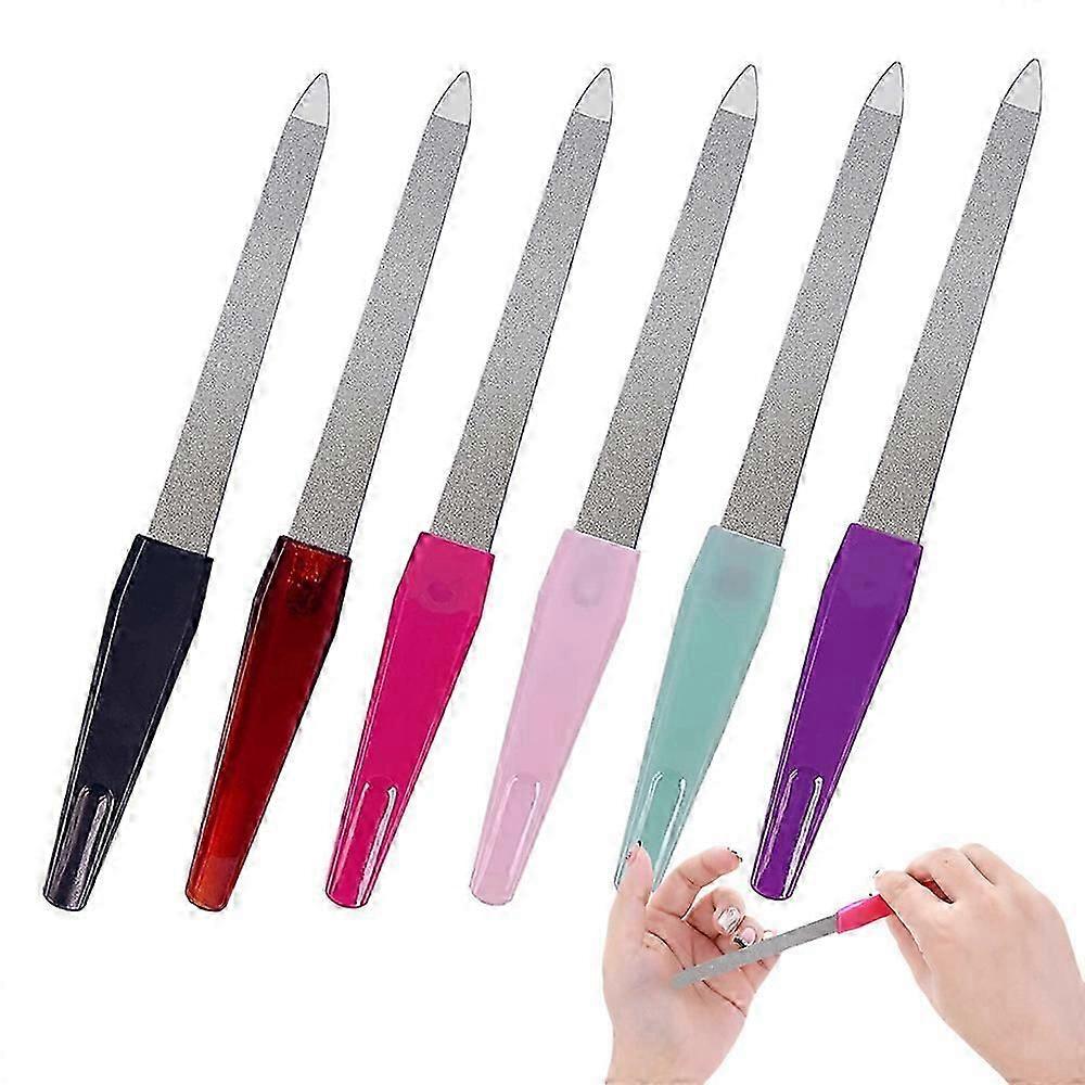 Metal Nail Files (5 PCs), Double Sided Multicolor Grit Nail