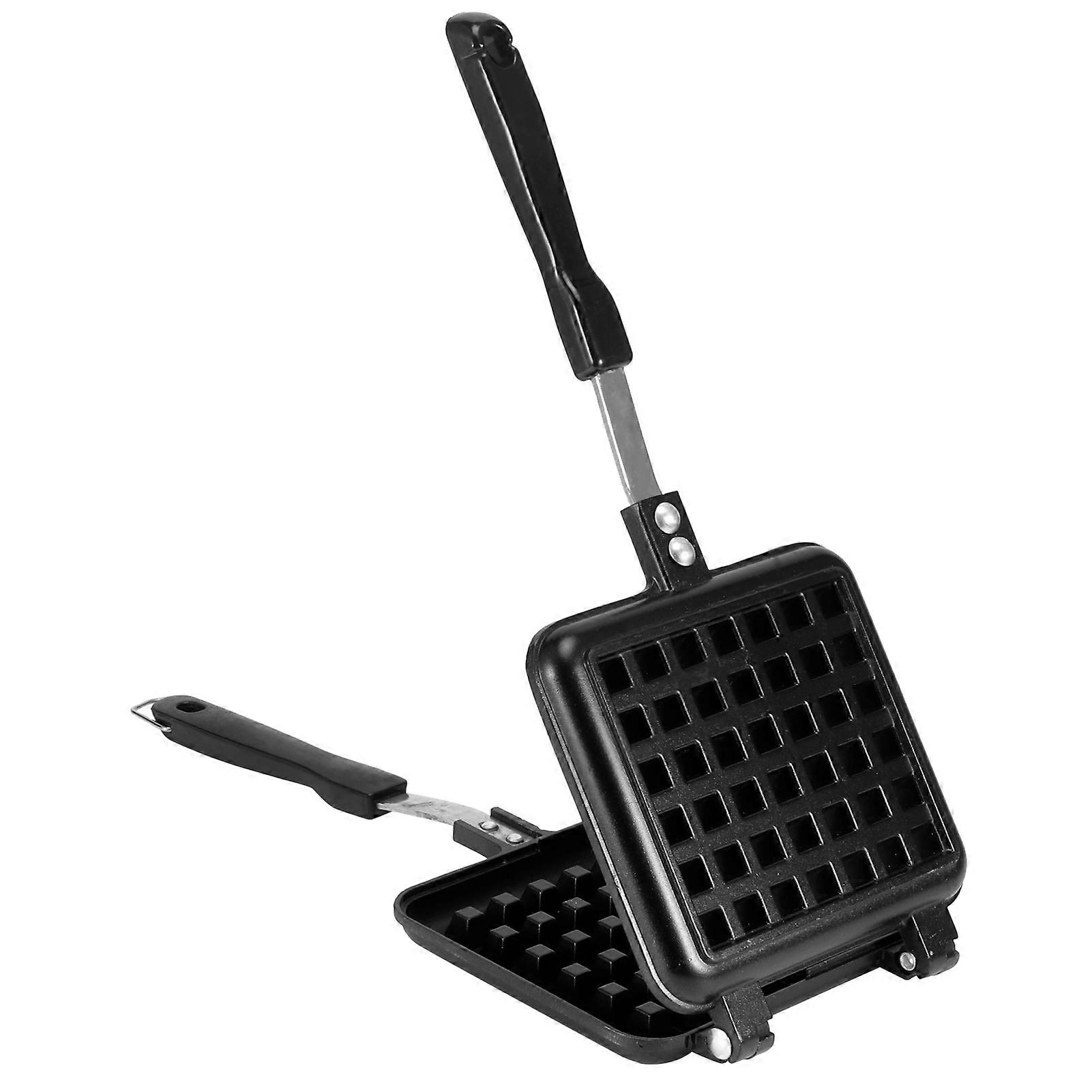 DIY Waffle Iron, Precise Heat Distribution For Home And Restaurant Cooking, Strong Connection Between Pan And Handle Ensures Durability, Non-Stick