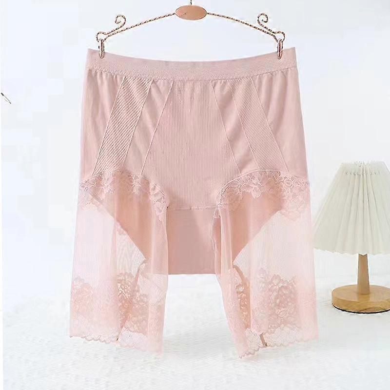 Women's Plus Size High Waist Safety Shorts with Lace