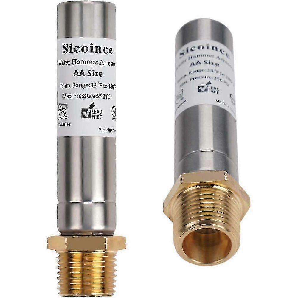 Pára-martelo de água 1/2 polegadas rosca parar martelo reduzir o ruído de batida 131-3 (2 pacote)