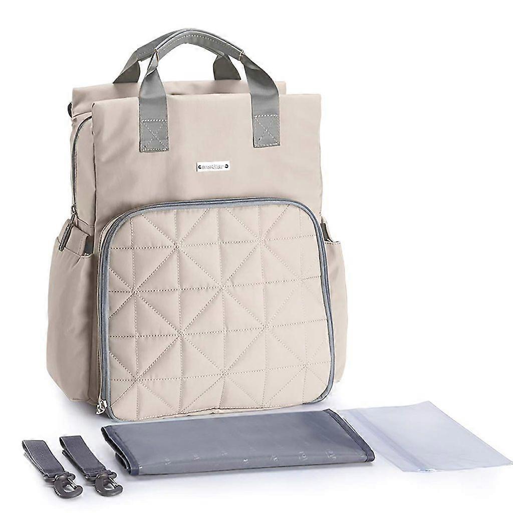 Waterproof Multifunctional Baby Changing Backpack with Insulated Bottle Pouch