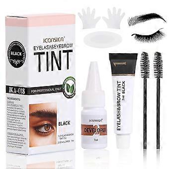 Instant Lash Brow Tint Set, Natural Bushy Eyebrow Lash Dye Makeup Kit Lasting For 6 Weeks Diy Hair Coloring For Salon Home Use