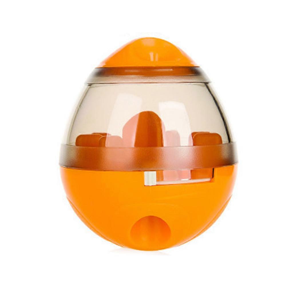 Interactive Dog Ball Toy Food Container Dispensing Slow Feeder Enrichment  Balls Puzzle Toy for Slow Feeding  Orange