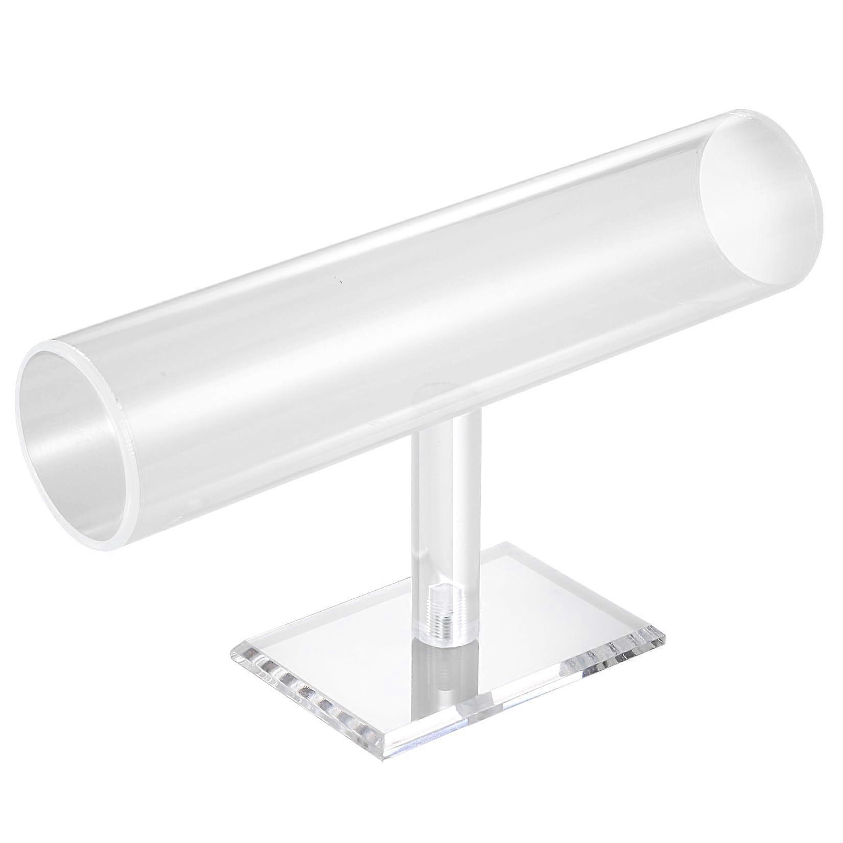 Hovering Jewelry Display Holders with Adjustable Height, Acrylic Material, and Modern Design for Elegant Showcasing