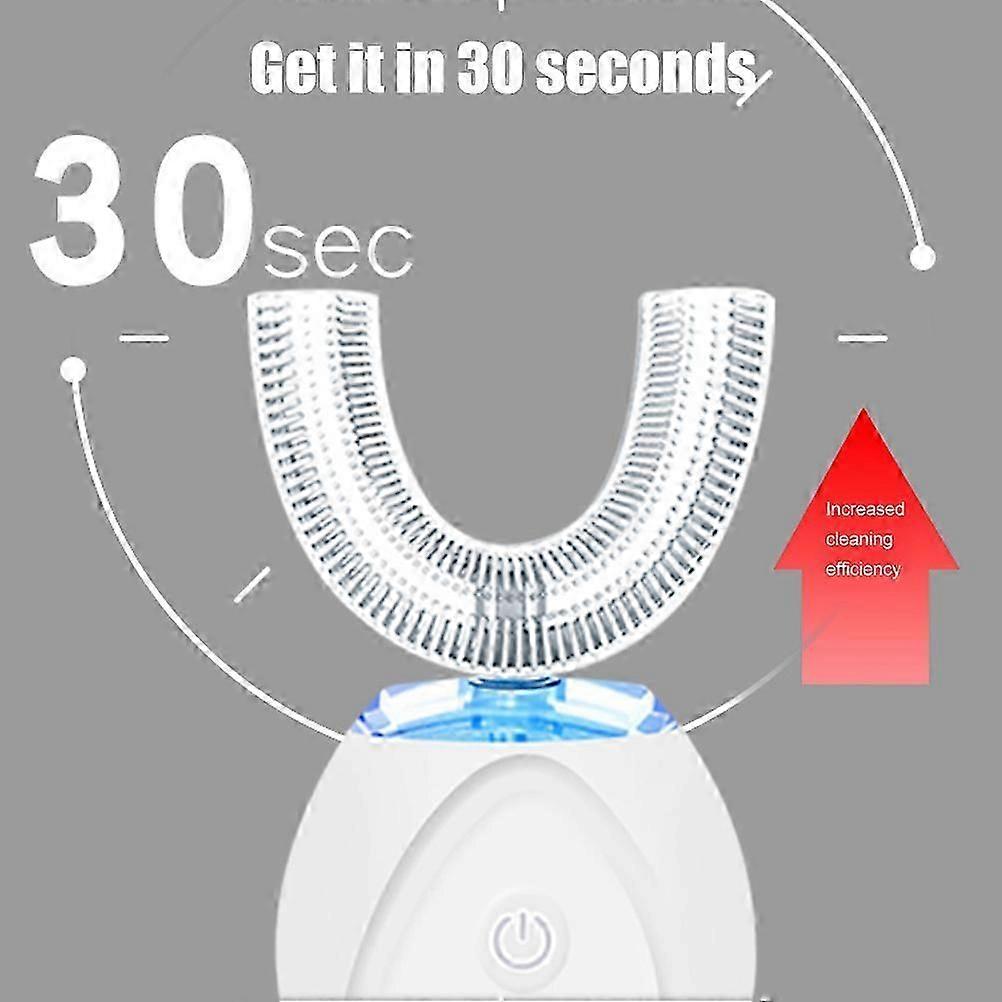 360 Degree Automatic Sonic Electric Toothbrush Ultrasonic Tooth Brush U Type Teeth Cleaning Toothpaste