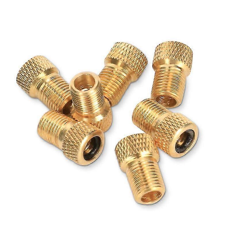 Messing Presta Valve Adapter - Converteer Presta naar Schrader - Oppompen band met behulp van standaard fietspomp of luchtcompressor (4 pack)