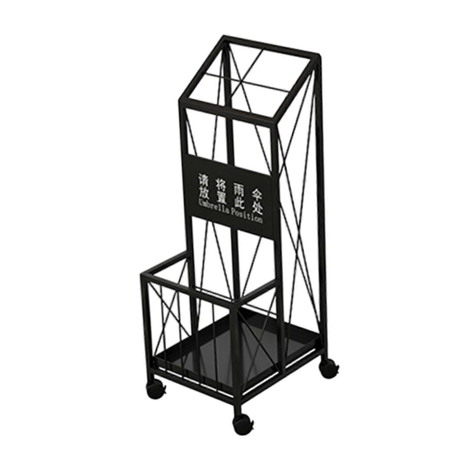 Support de parapluie multicouche robuste pour maison supermarché hôtel noir