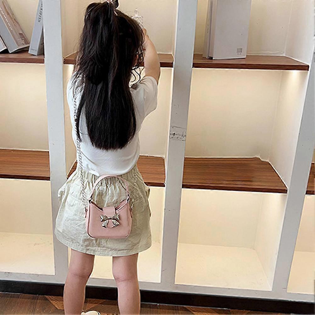 فتاة الأميرة القوس حقيبة كروسبودي بو الجلود البسيطة حلوة القوس حقائب اليد هدية