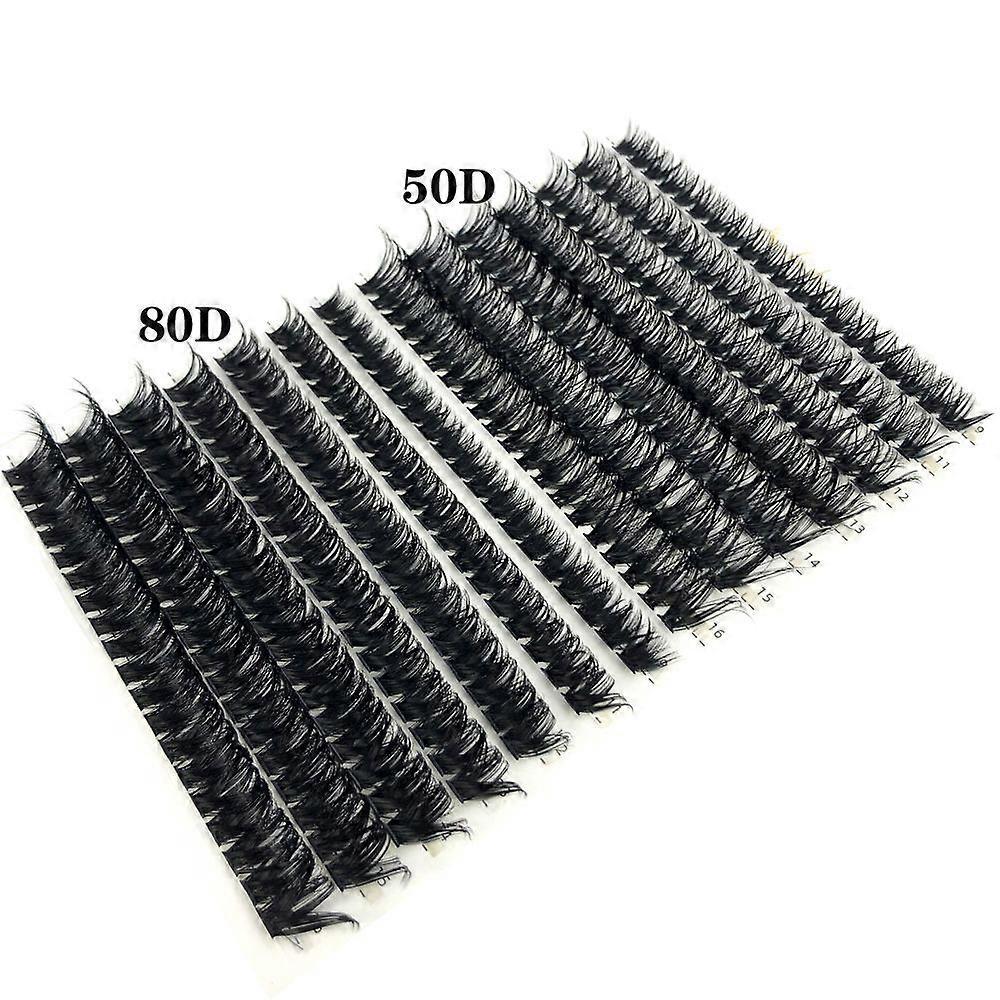 DIY 40D 60D 80D 100D Thick False Eyelashes, Segmented Tufted, Fast Fanning, Eyelash Extension, Plastic Cotton Material