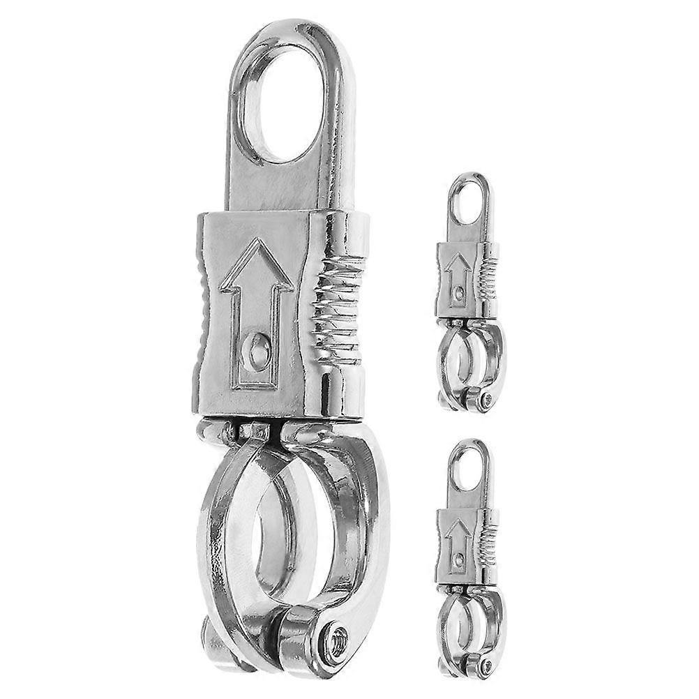 3 Pcs Panic Snap Quick Release Panic Snap With Fixed Eye Zinc Alloy Panic Snap Quick Release Hook For Saddles Equestrian Equipment Gear
