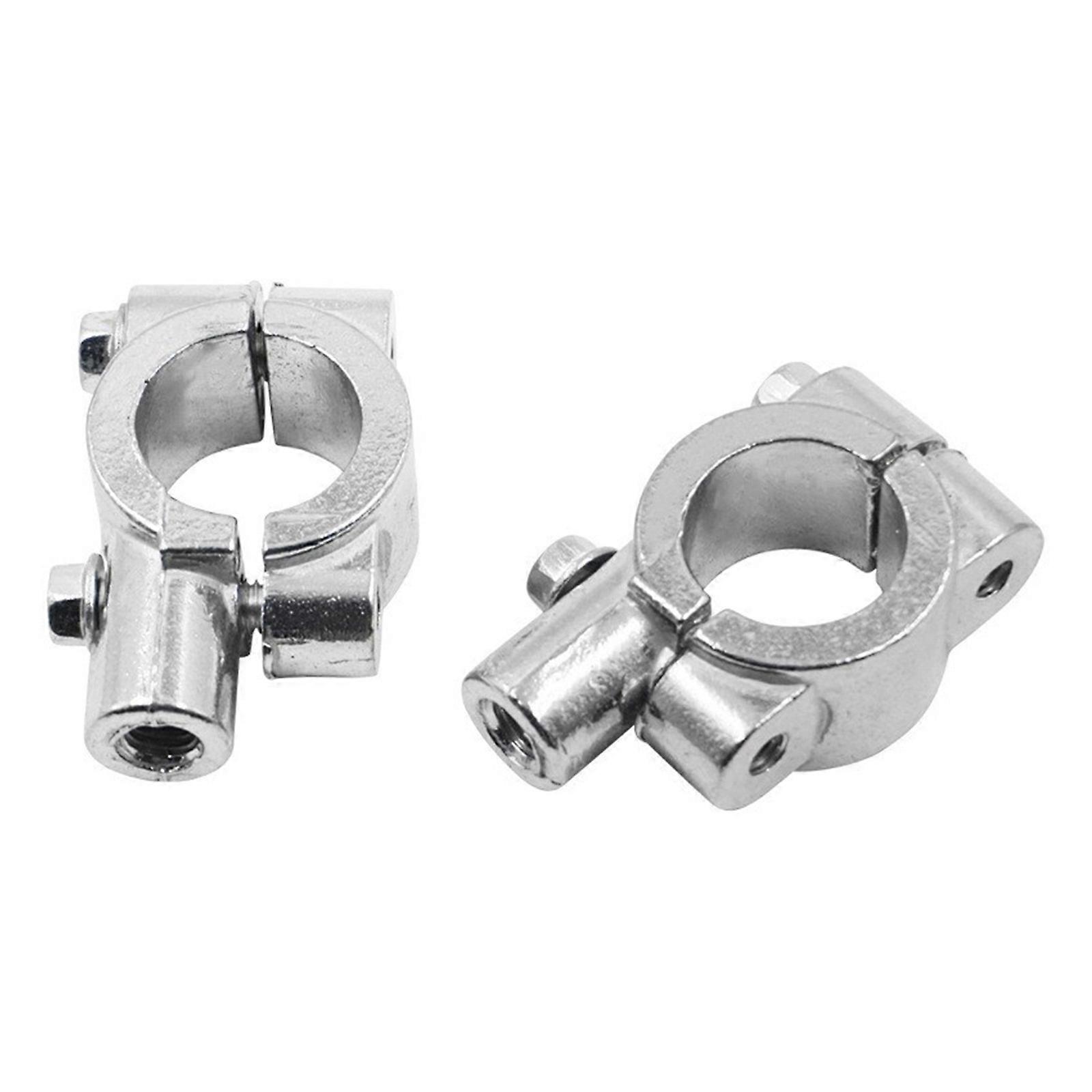 Multifunctional Motorcycle Handlebar Clamp Mirror Support Bracket Flexible Positioning Suitable for Optimally Visibility Silver 10MM