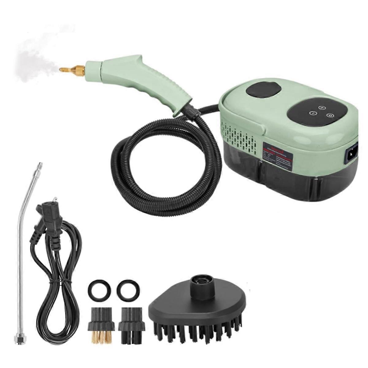 Pulitore a vapore portatile con touch screen intelligente Piroscafo ad alta pressione per la pulizia Pulitore a vapore per la casa US Plug Green