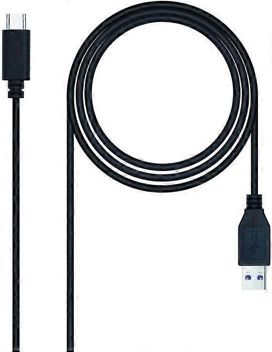 USB A to USB C Cable - NANOCABLE - 10.01.4000 - 0.5 m - Black - USB A and C Connectors